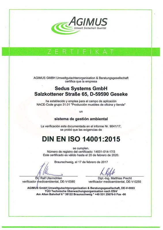 Sedus ISO 14001